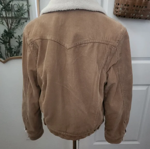 Marvin Richards Corduroy Cream Sherpa Jacket - Picture 5 of 6